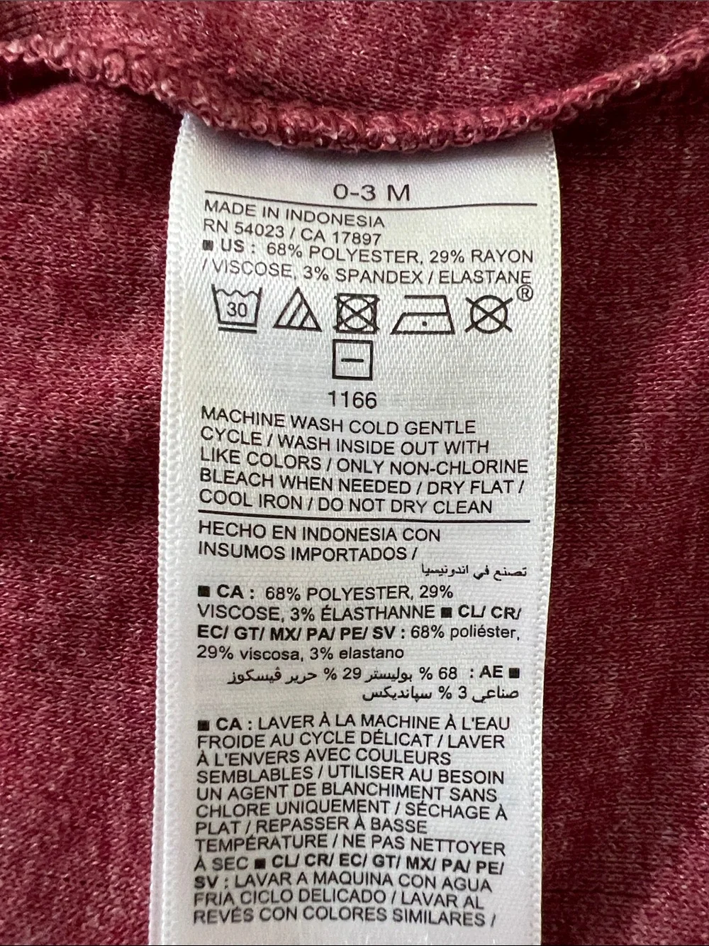 Old Navy | Red Wine Ruffle-Trim Baby One-Piece & Matching Pants #746725-00 0-3 M